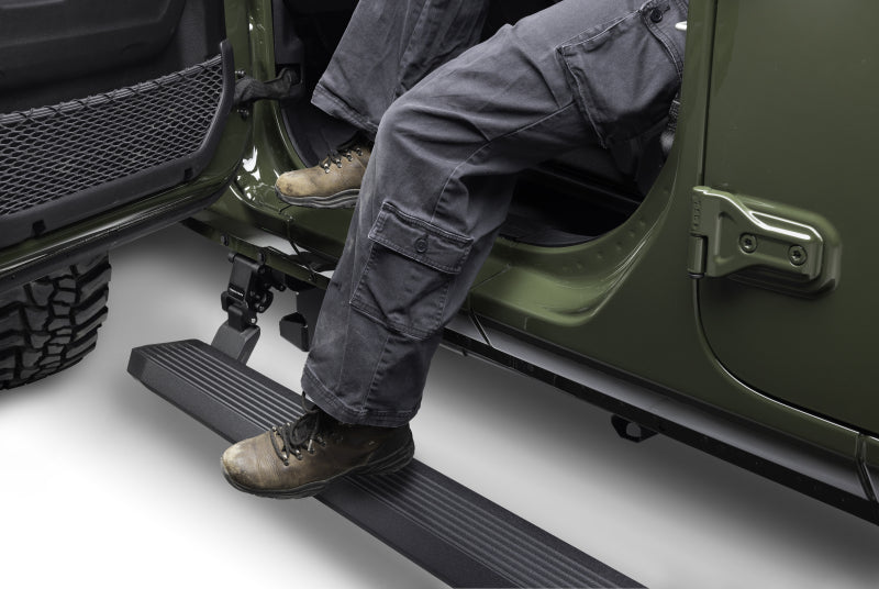 RealTruck 20-24 Jeep Gladiator CC 4dr VoltStep Electric Running Board Kit (Cut/Drill Req.) - Tex Blk