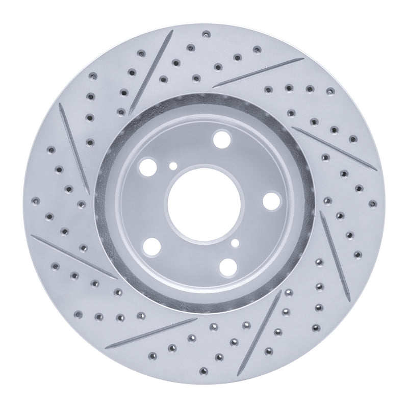 R1 06-15 Lexus GS300 Right Front Drilled & Slotted Geo-Carbon Rotor