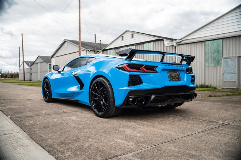 Corsa 20-25 Chevrolet Corvette C8 RWD 3in Valved Cat-Back w/AFM w/4.5in Carbon Fiber Black PVD Tips