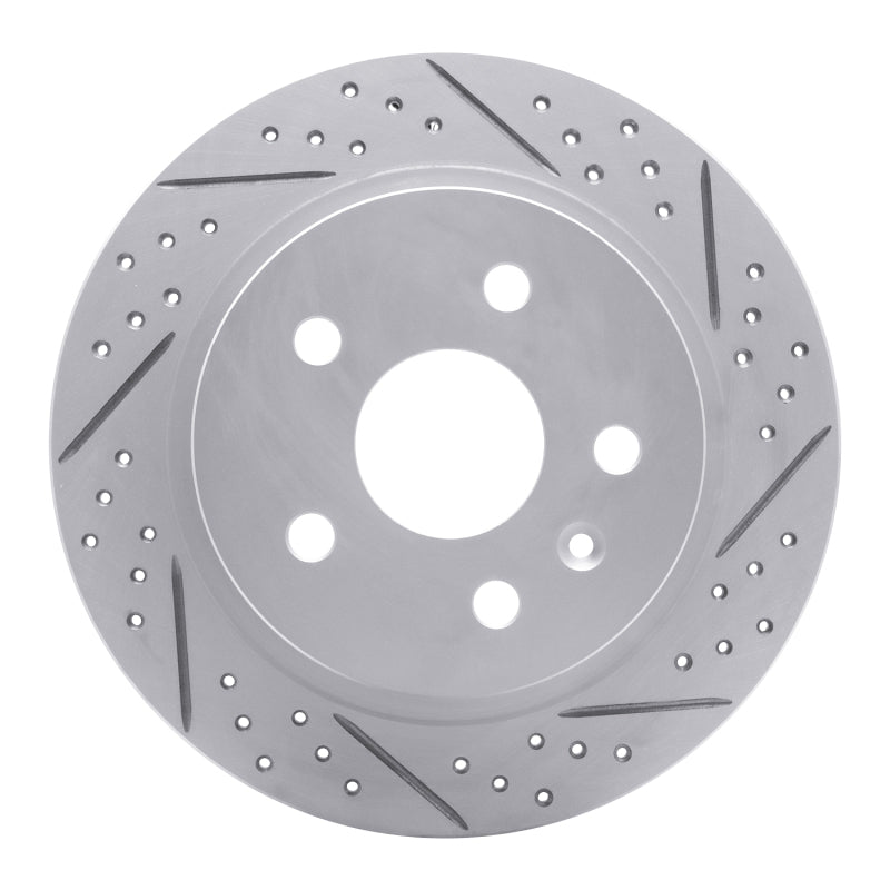R1 11-16 Buick Regal Rear Right Drilled & Slotted Geo-Carbon Rotor