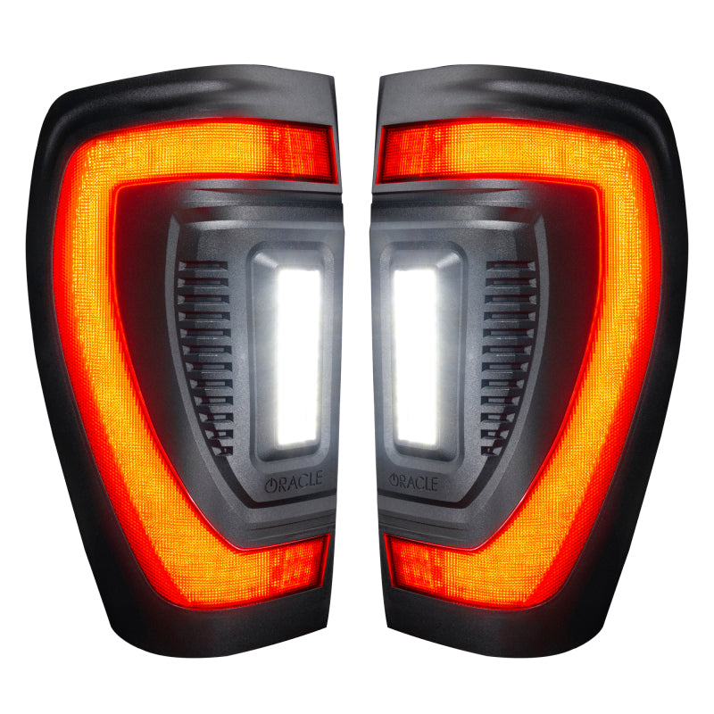 Oracle 19-23 GMC Sierra Black Series Flush Style LED Tail Lights - Factory Halogen
