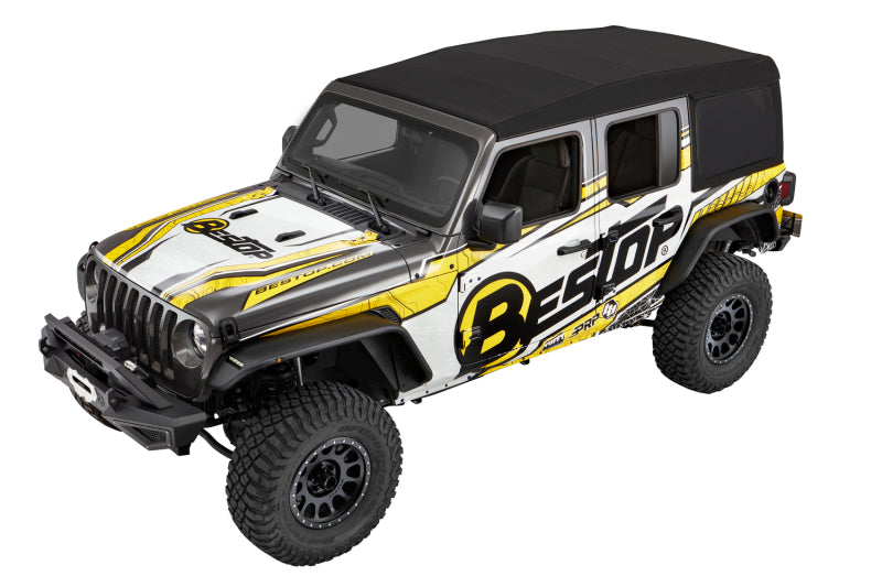 Bestop 18-26 Jeep Wrangler JL 4-Door Supertop Ultra (Premium Black Twill)