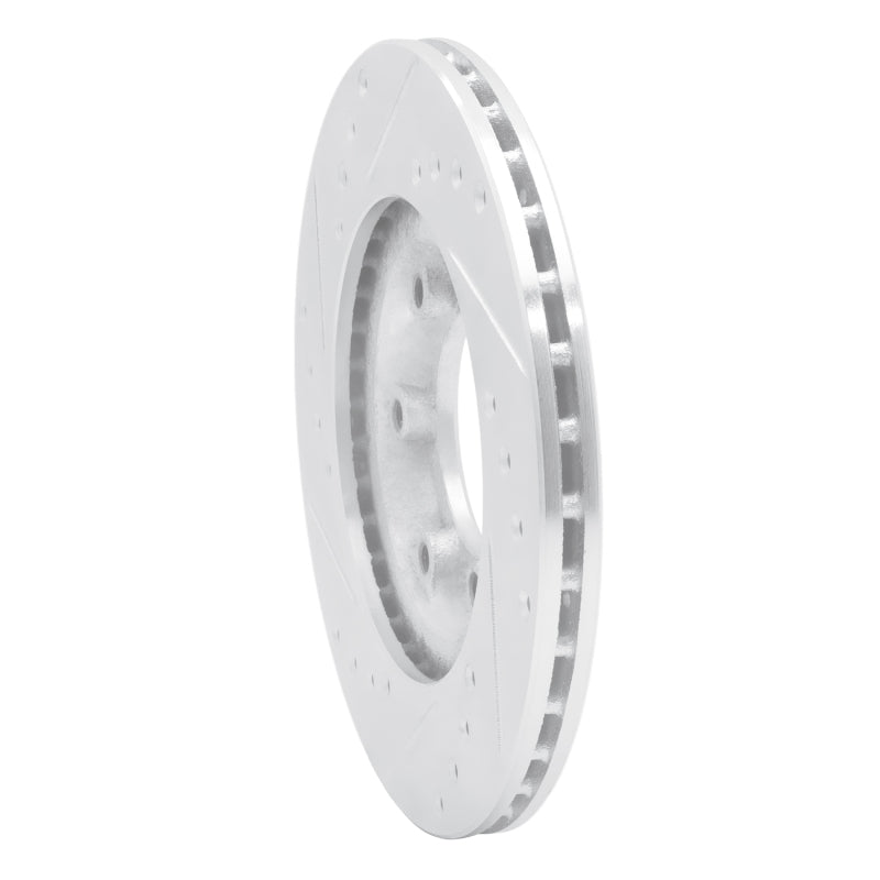 R1 84-87 Isuzu Pickup Front Right Drilled & Slotted Silver Brake Rotor