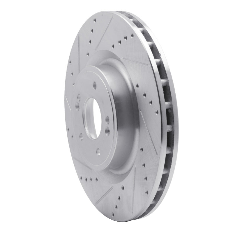 DFC 18-22 Genesis G70 Front Left Drilled & Slotted Silver Brake Rotor