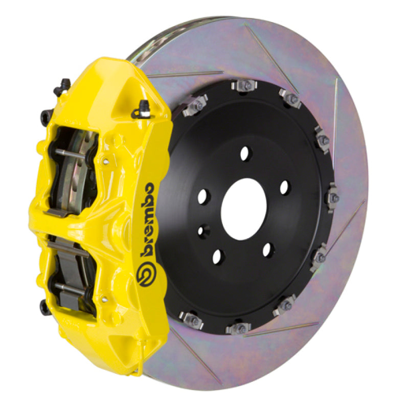 Brembo 07-13 X5 Front GT BBK 6 Piston Cast 405x34 2pc Rotor Slotted Type1 - Yellow