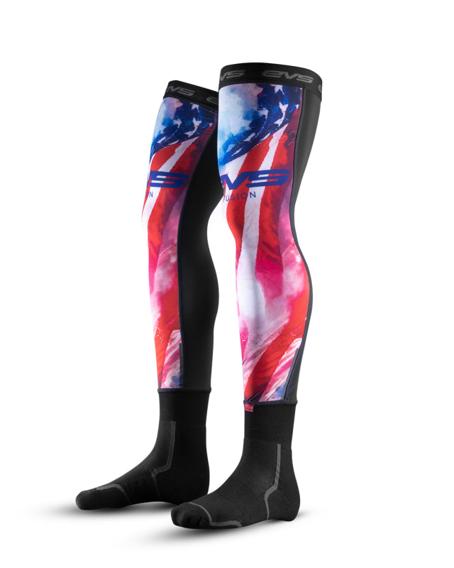 EVS Base Layer Fusion Sock 1776 Red/White/Blue - Large/XL