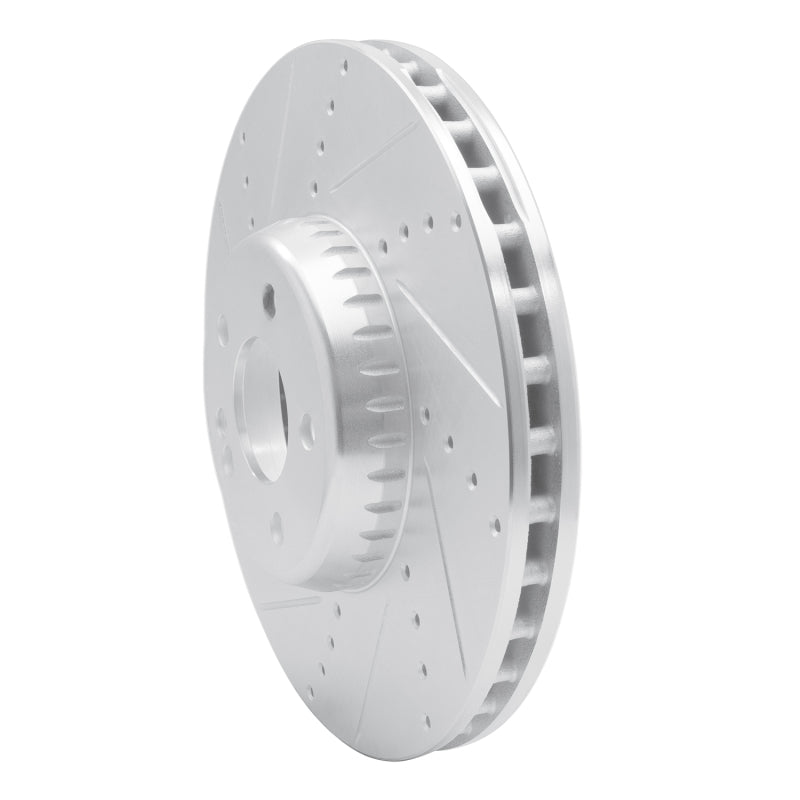 R1 15-23 Mercedes-Benz C400 Front Left Drilled & Slotted Silver Brake Rotor