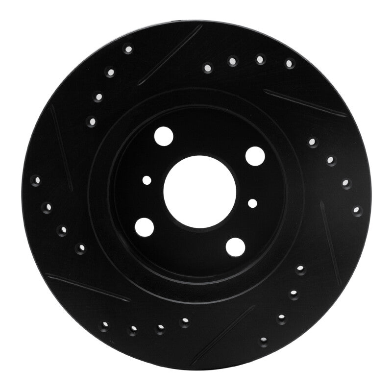 R1 93-02 Chevrolet Prizm Front Right Drilled & Slotted Black Brake Rotor