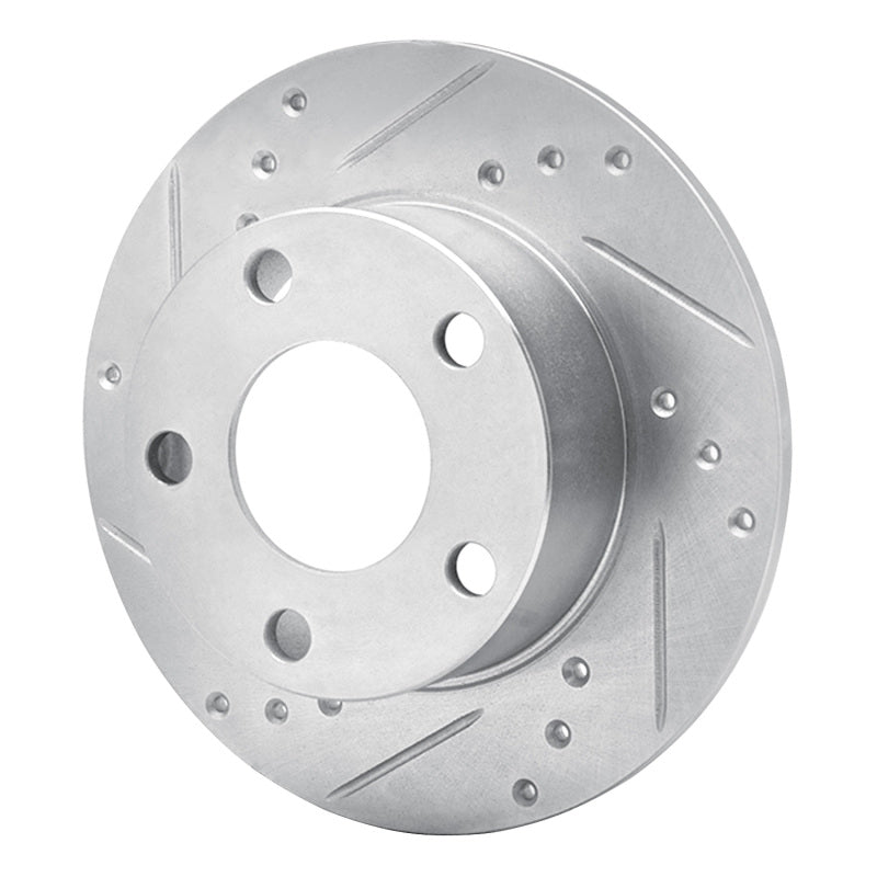 DFC 80-91 Audi 5000S Rear Left Drilled & Slotted Silver Brake Rotor