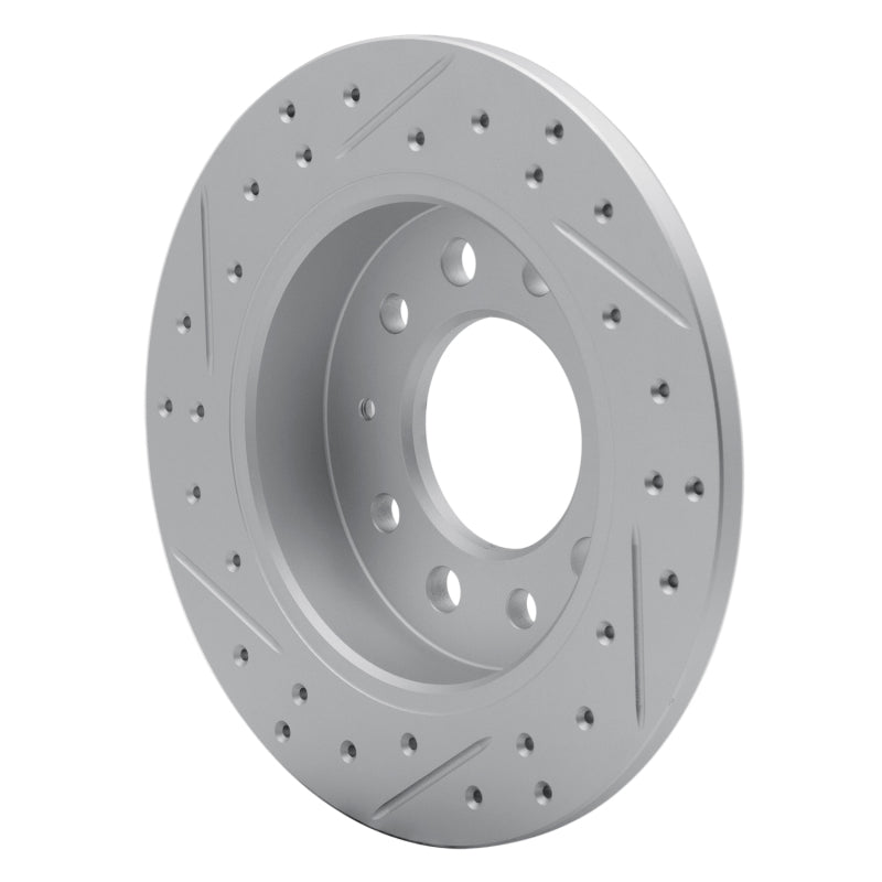 R1 03-08 Hyundai Tiburon Rear Right Drilled & Slotted Geo-Carbon Rotor