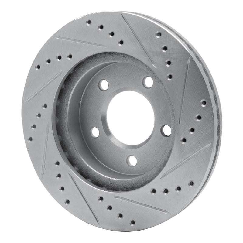 DFC 98-00 Chrysler Concorde Front Left Drilled & Slotted Silver Brake Rotor