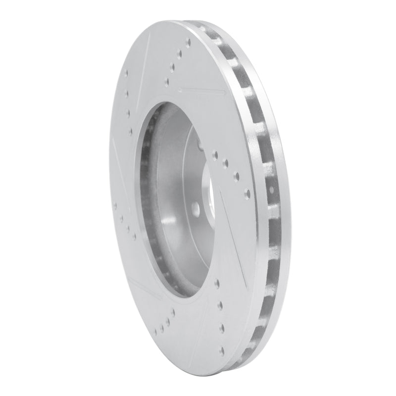 R1 03-09 Mercedes-Benz E350 Front Right Drilled & Slotted Silver Brake Rotor