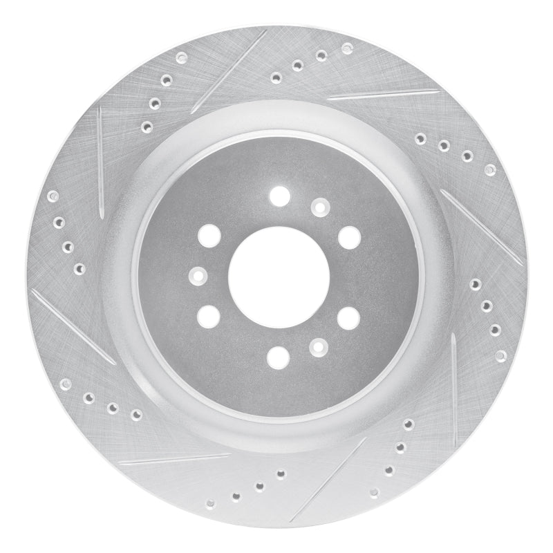 DFC 04-11 Cadillac STS Rear Left Drilled & Slotted Silver Brake Rotor
