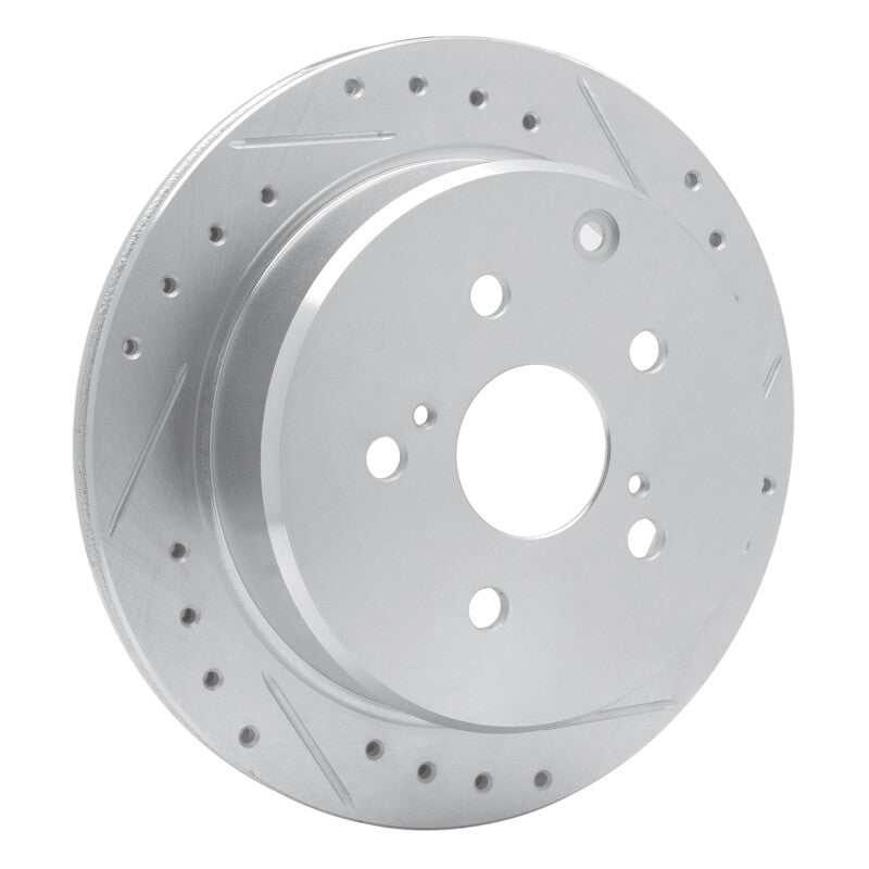 DFC 86-97 Toyota Previa Rear Right Drilled & Slotted Silver Brake Rotor