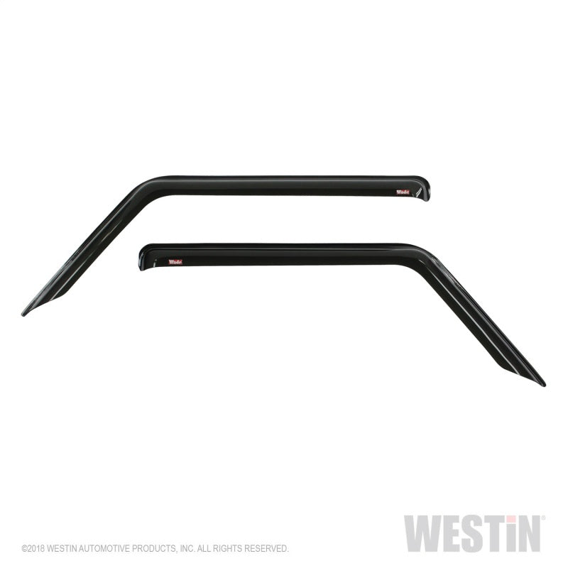Westin 2018-2019 Jeep Wrangler JL Slim Wind Deflector 2pc - Smoke