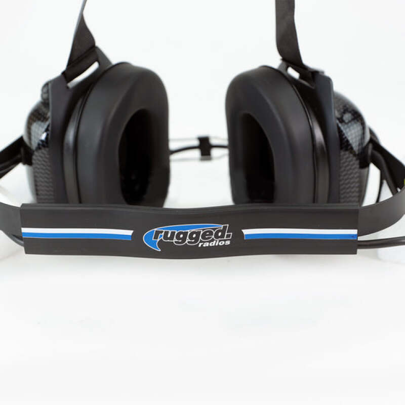 Rugged Radios H41 Behind the Head (BTH) Headset for 2-Way Radios - Carbon Fiber