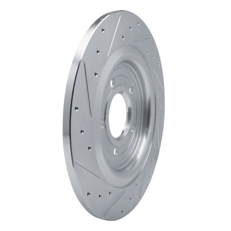 R1 20-25 Ford Mustang Rear Right Drilled & Slotted Silver Brake Rotor
