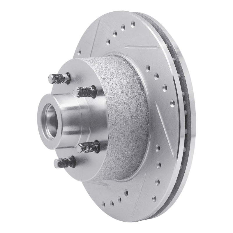 DFC 73-89 Chrysler Town & Country Front Left Drilled & Slotted Silver Brake Rotor