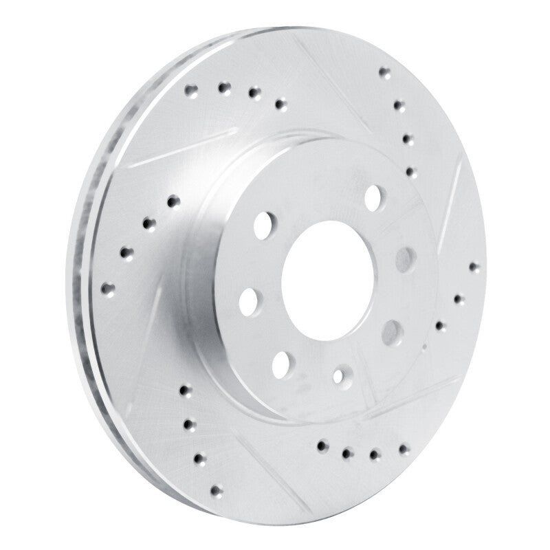 R1 99-99 Daewoo Nubira Front Right Drilled & Slotted Silver Brake Rotor