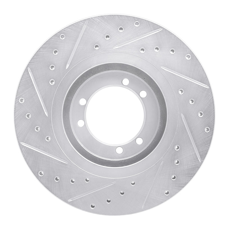 R1 96-06 Hummer H1 Front Right Rear Right Drilled & Slotted Silver Brake Rotor