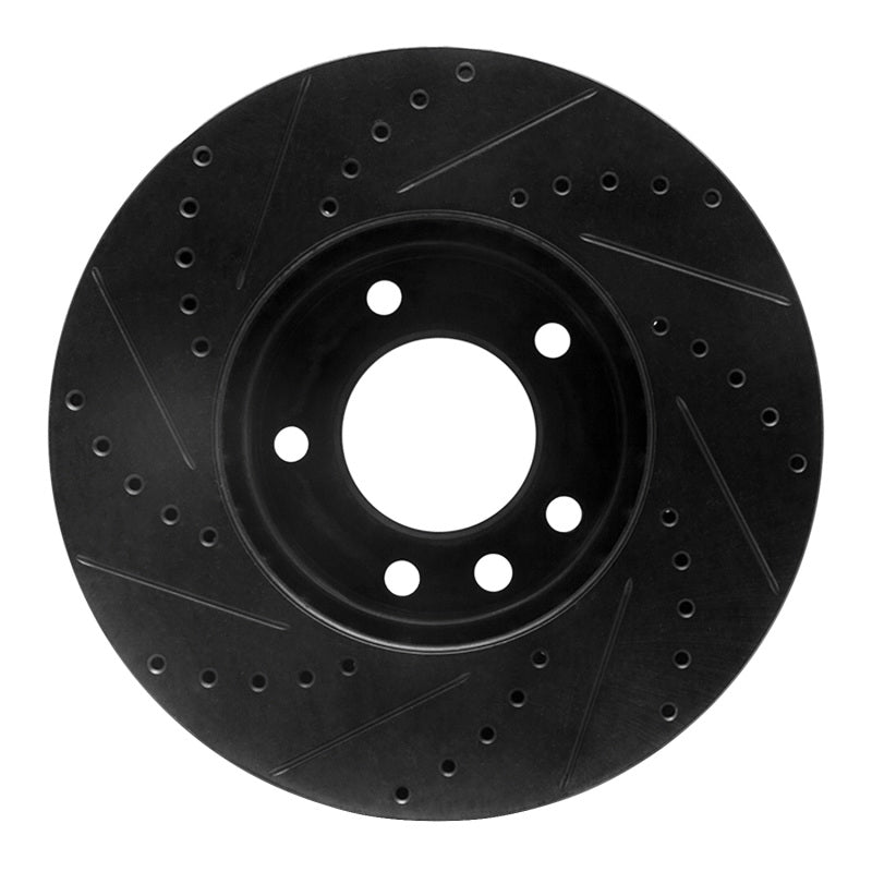 R1 08-18 Mercedes-Benz G500 (USA/Canada) Front Right Drilled & Slotted Black Brake Rotor