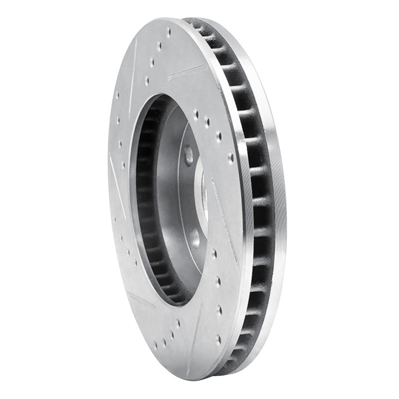 DFC 87-90 Chrysler Town & Country Front Right Drilled & Slotted Silver Brake Rotor