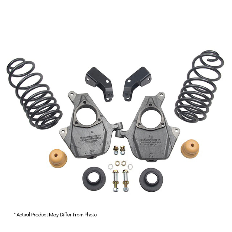 Belltech LOWERING KIT 14 Silverado/Sierra Ext/Crew Cab 2WD 3in or 4in Front/4in Rear w/o Shocks