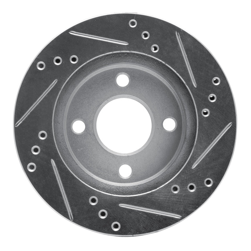 DFC 95-96 Dodge Neon (USA/Canada) Front Left Drilled & Slotted Silver Brake Rotor