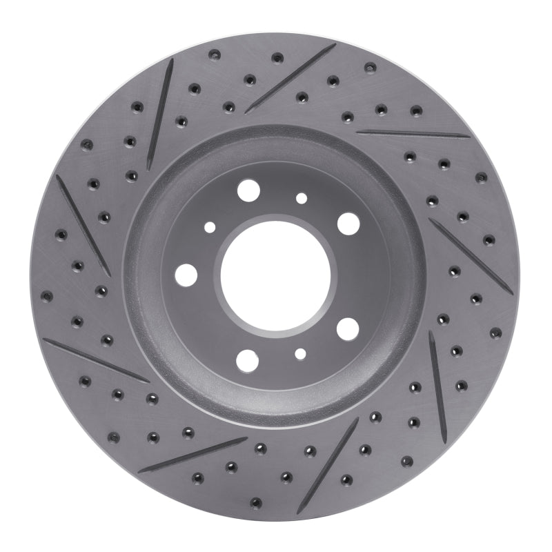 R1 06-16 Buick Lucerne Front Right Drilled & Slotted Geo-Carbon Rotor