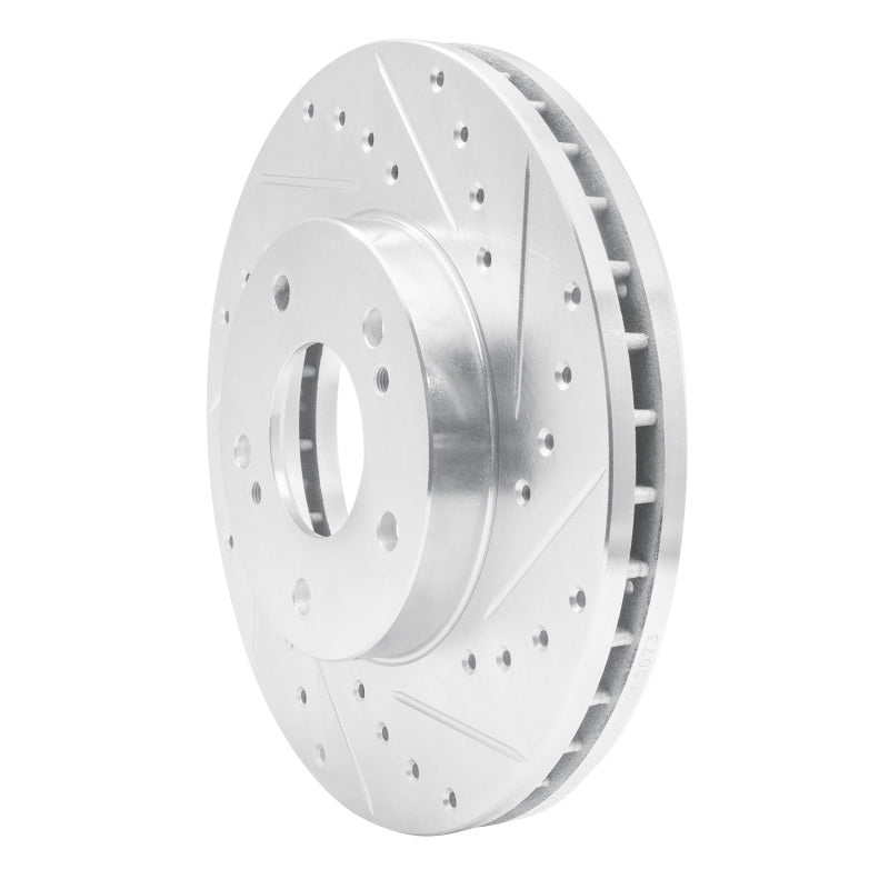 DFC 89-96 Nissan 300ZX Front Right Drilled & Slotted Silver Brake Rotor