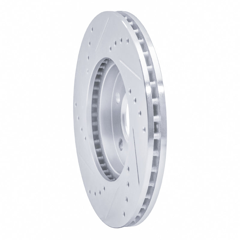 R1 00-05 Chrysler Neon Front Right Drilled & Slotted Silver Brake Rotor