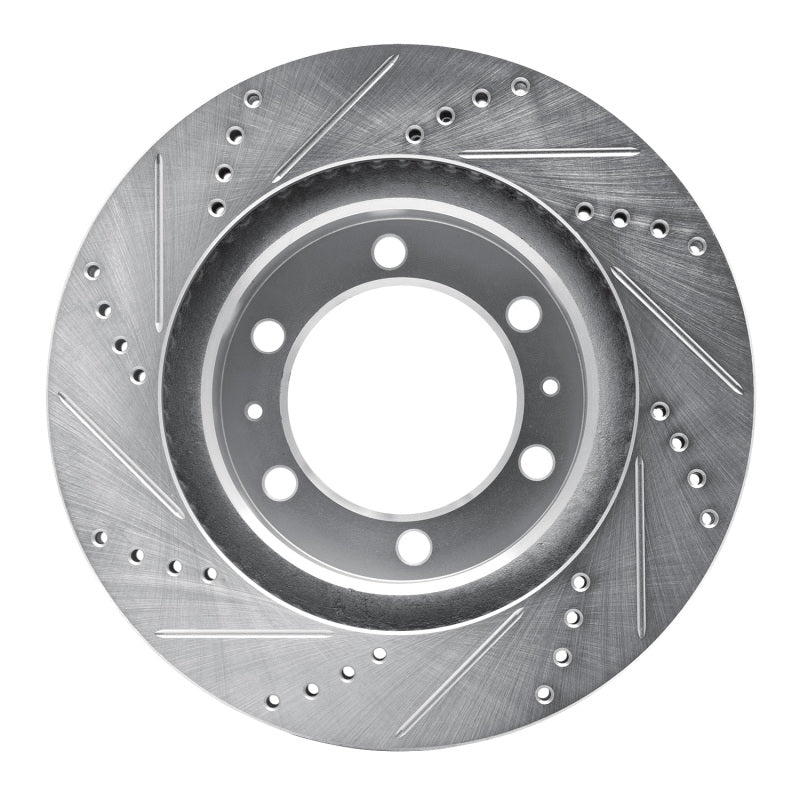 DFC 05-23 Toyota Tacoma Front Right Drilled &amp; Slotted Silver Brake Rotor