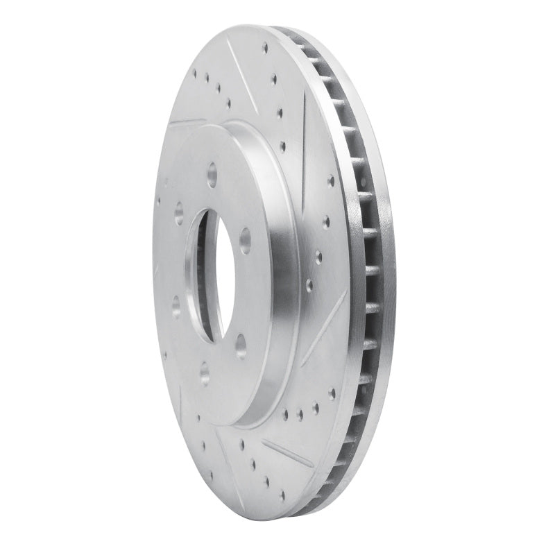 R1 02-06 Ford Expedition Front Right Drilled & Slotted Silver Brake Rotor