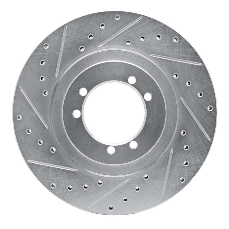 R1 96-06 Hummer H1 Front Left Rear Left Drilled & Slotted Silver Brake Rotor
