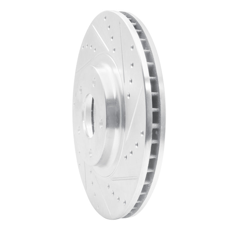 R1 03-05 Nissan Maxima Front Right Drilled & Slotted Silver Brake Rotor