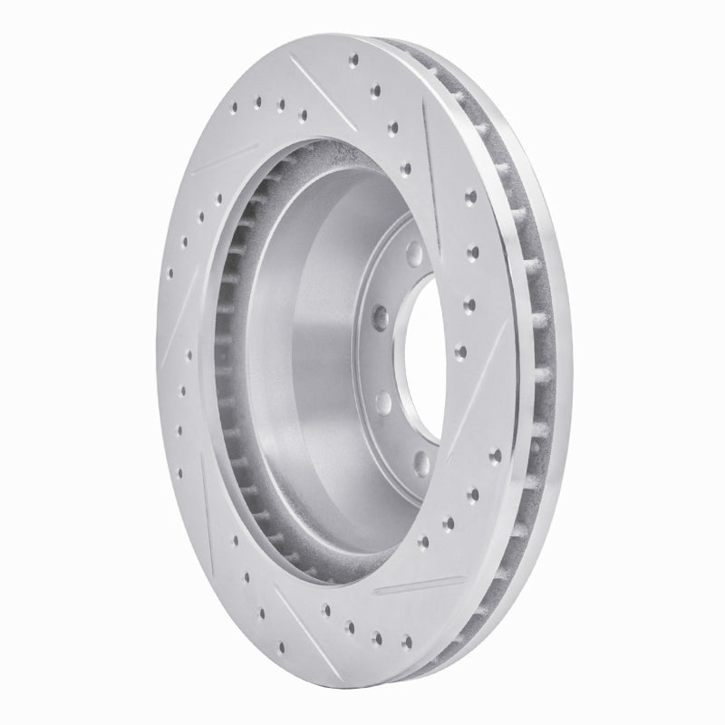 R1 75-94 Ford E-350 Econoline Club Wagon Front Left Drilled & Slotted Silver Brake Rotor
