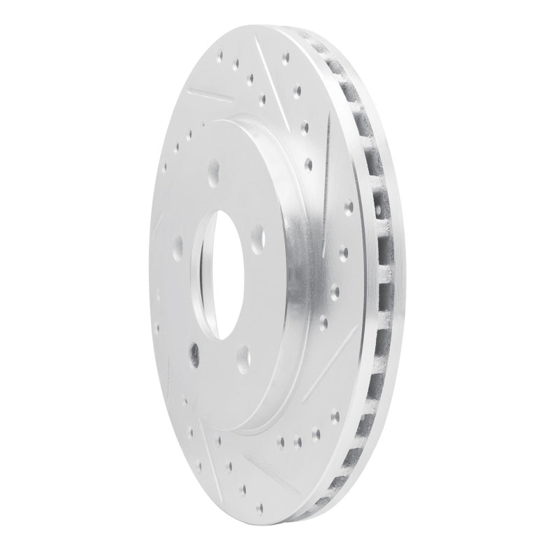 R1 91-02 Chrysler Voyager Front Right Drilled & Slotted Silver Brake Rotor