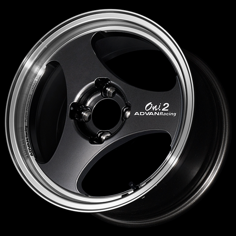 Advan ONI2 15x6.5 / +35 Offset / 4x100 / 63mm Bore / Machining and Black Gunmetallic