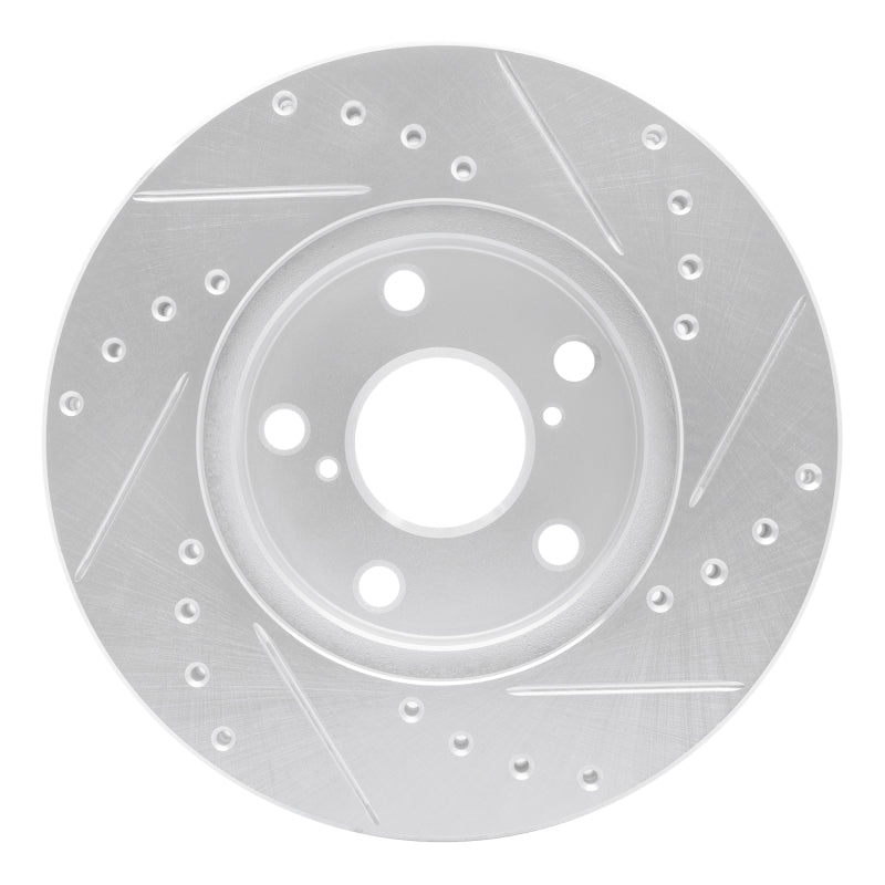 DFC 92-98 Lexus SC300 Front Left Drilled & Slotted Silver Brake Rotor