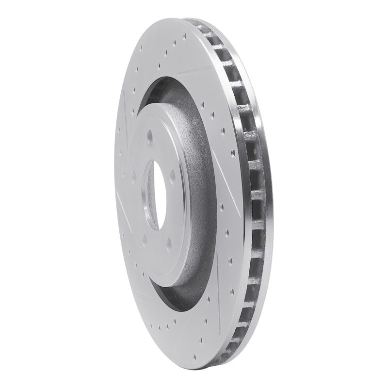 R1 08-14 Chrysler 200 Front Left Drilled & Slotted Silver Brake Rotor