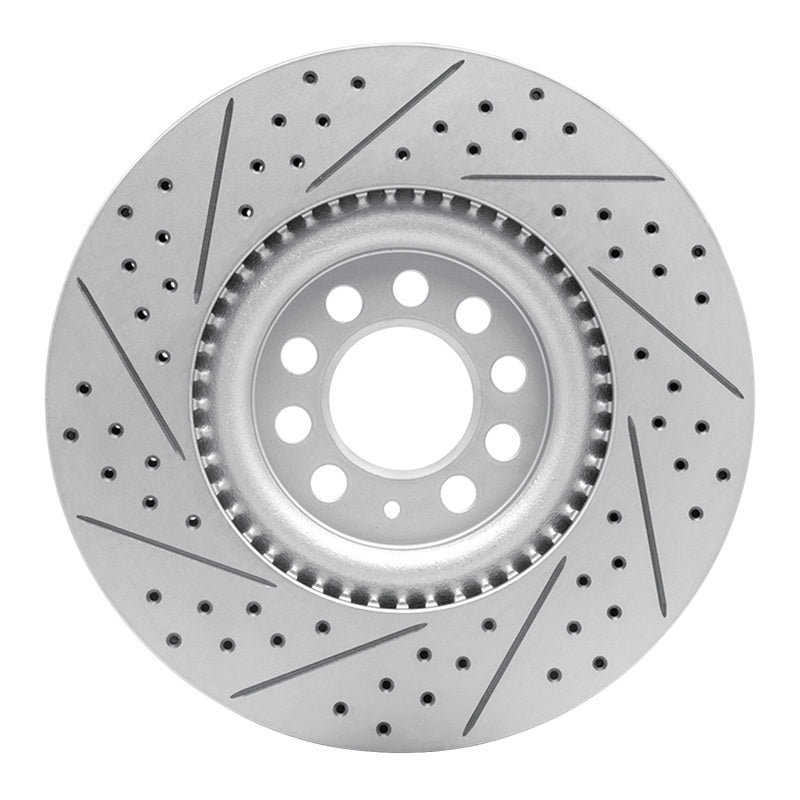 R1 00-06 Audi TT Front Right Drilled & Slotted Geo-Carbon Rotor
