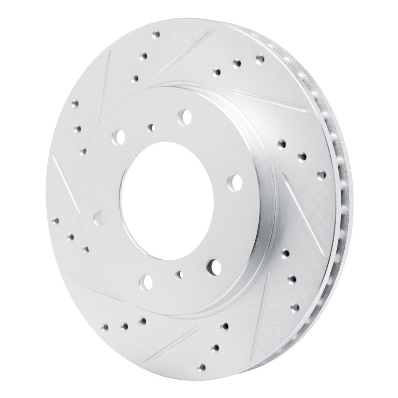 R1 07-17 Mitsubishi L200 (Mexico) Front Left Drilled & Slotted Silver Brake Rotor