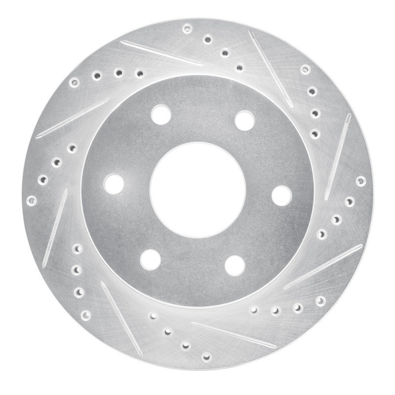 R1 86-95 Dodge Raider Front Right Drilled & Slotted Silver Brake Rotor