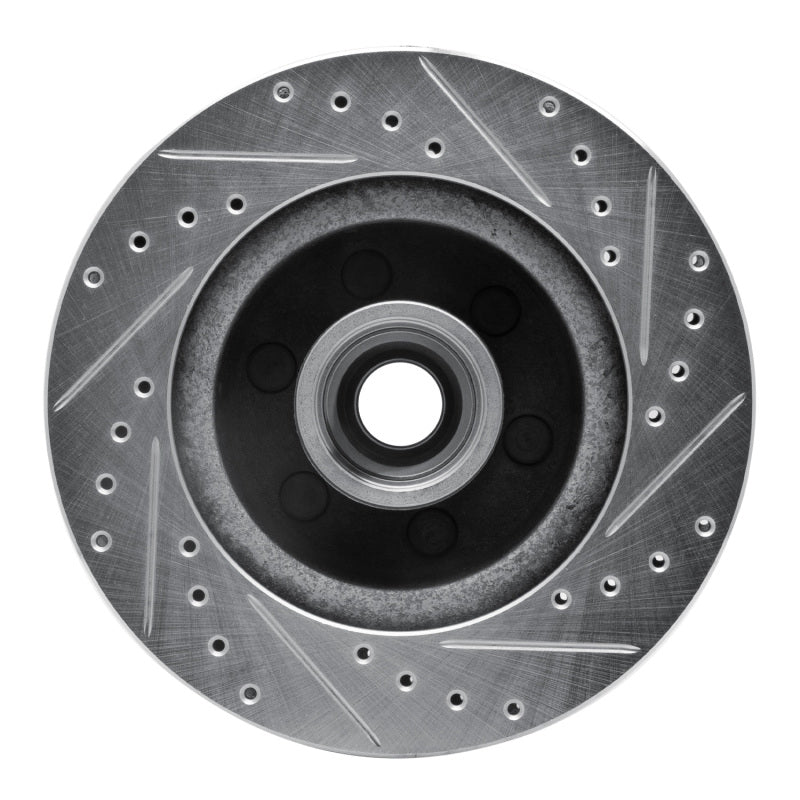 R1 91-96 Dodge DAKOTA RWD Front Left Drilled & Slotted Silver Brake Rotor