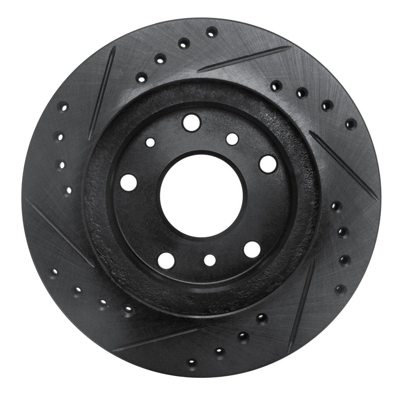 R1 88-92 Ford Probe Front Right Drilled & Slotted Black Brake Rotor