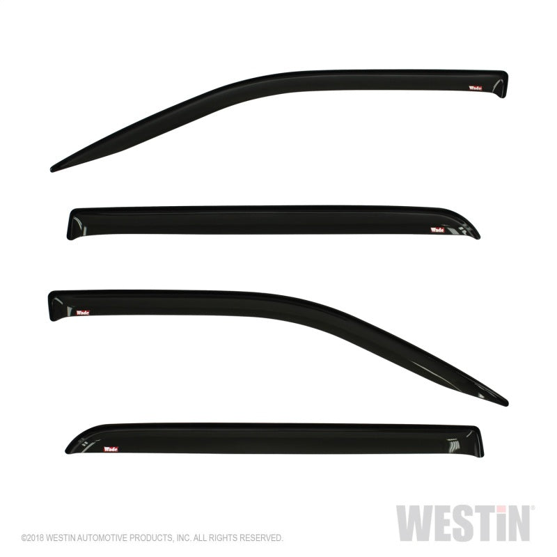 Westin 2019 RAM 1500 Crew Cab (Non Classic) Slim Wind Deflector 4pc - Smoke