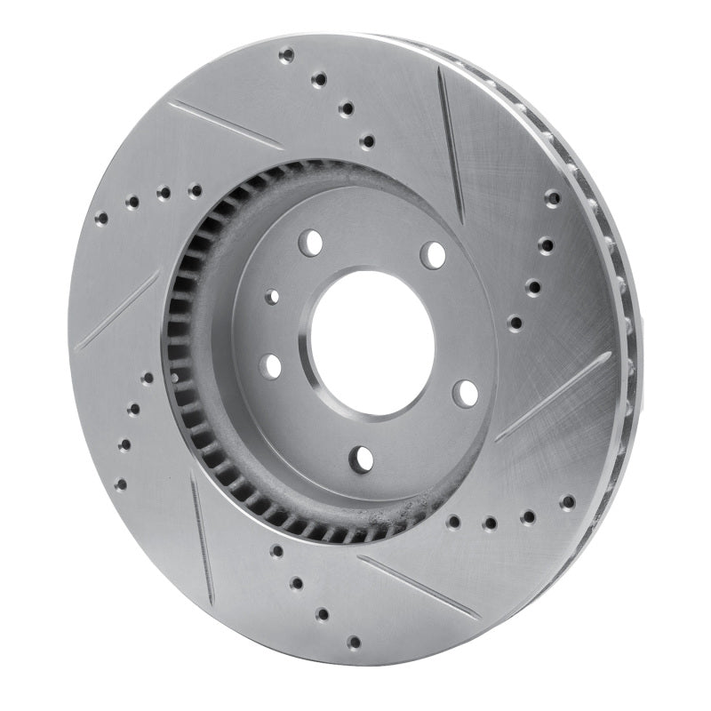 R1 07-15 Chevrolet CAPTIVA Front Left Drilled & Slotted Silver Brake Rotor