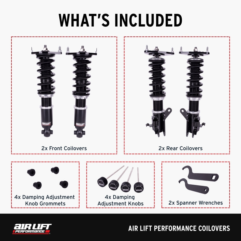 Air Lift Performance 12-24 Toyota G86/GR86 / 12-16 Scion FRS Coilover Kit