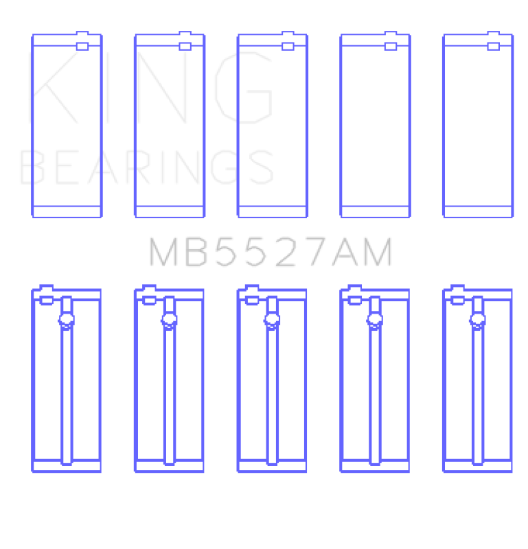 King Engine Bearings Toyota 2A/3A/4A Crankshaft Main Bearing Set