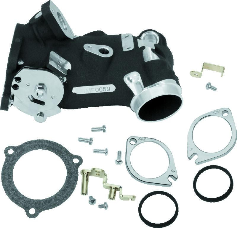 S&S Cycle 02-05 BT Size 398 Cable Operated Throttle Body Kit - Wrinkle Black